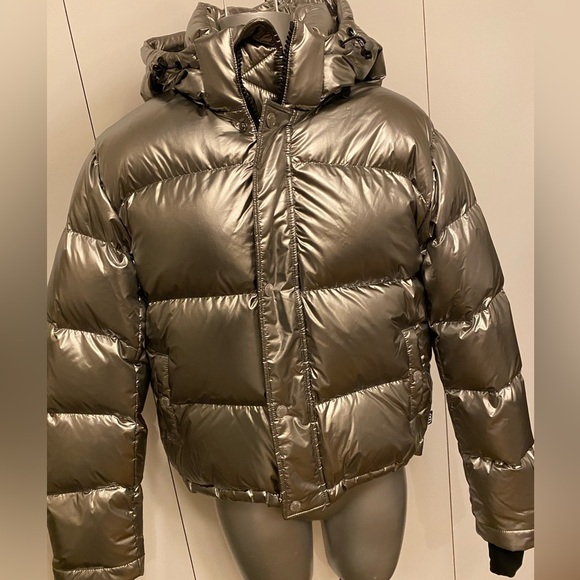Aritzia super puff silver shorty downfield jacket size XS - Picture 4 of 11